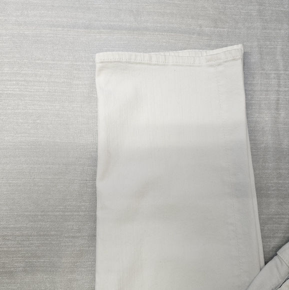 7 for All Mankind Jeans Womens 40 White Standard Stretch Denim Straight Leg - Picture 8 of 11